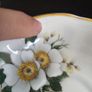 Fabulous Arklow Pottery Bone China Trio in "Display-Only" Condition - a Lovely Floral Pattern in White, Yellow and Green. Image 8