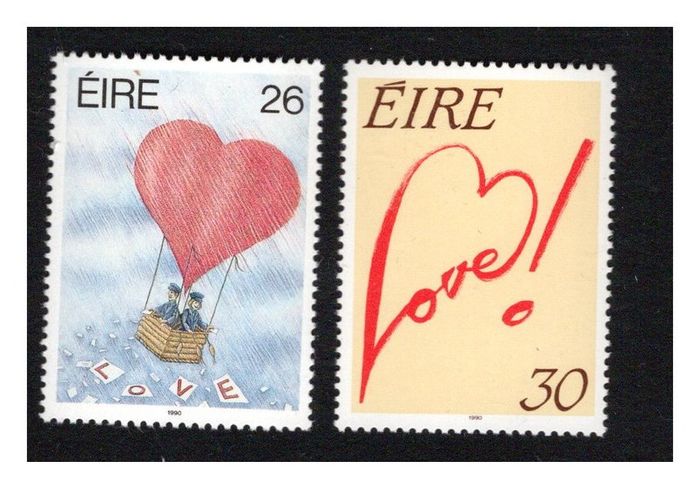 1990 Ireland Love Commemorative Stamps Mint Never Hinged (MNH)
