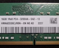 Sk Hynix 16gb 1rx8 Pc4- 3200aa So-dimm Laptop Memory