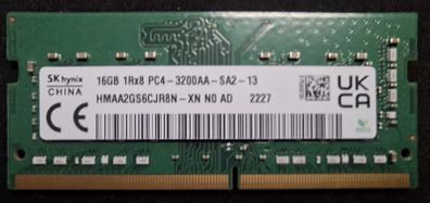 Sk Hynix 16gb 1rx8 Pc4- 3200aa So-dimm Laptop Memory