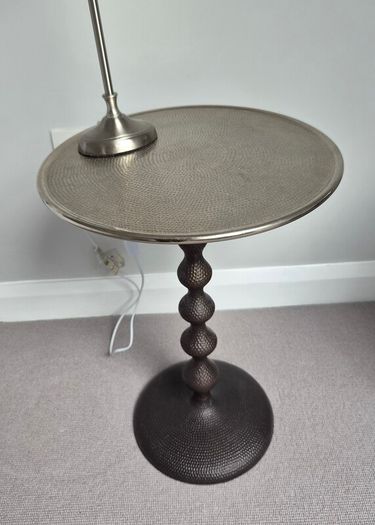 Hammered Metal Bedside Tables (set of two)