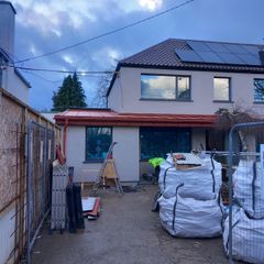 Standing seam roof, sale and delivery of roofing materials and gutter systems