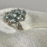 Silver ring with Aquamarine's and Zircons Image 6
