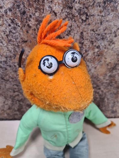 Vintage fisher price SCOOTER MUPPET DOLL teddy soft toy plushie 1978