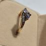 Vintage 9ct Gold Tanzanite & Diamond Ring (Size N) Birmingham Image 2