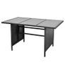 4 Piece Garden Lounge Set with Cushions Poly Rattan Black Image 7
