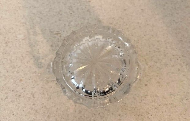 Antique Art Deco Clear Glass Creamer 1920s