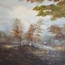 Danny Brennan,Beautiful Original Irish Landscape Painting in Frame  "On the Bank at Woodstown, Co. Waterford" Image 7