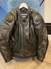 rst leather motorbike jacket as new