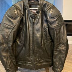 rst leather motorbike jacket as new