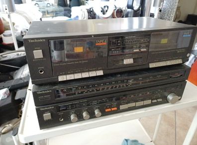 Technics amplifier and cassette player  for repair or parts