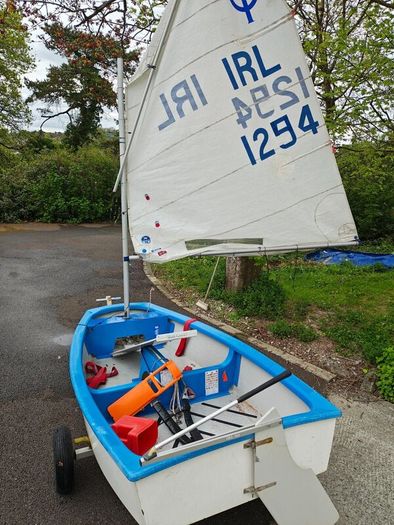 Optimist sailing boat