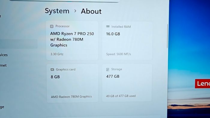 LENOVO L14 G6 RYZEN7 PRO 250-ddr5-16gb-512-touch with big battery