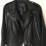 M&S Faux Leather Biker Jacket Size 14 Image 4