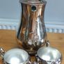 Silver Coffee / Tea Set, Vintage Silver Plated Coffee Pot, Sugar bowl, Milk Jug Image 5
