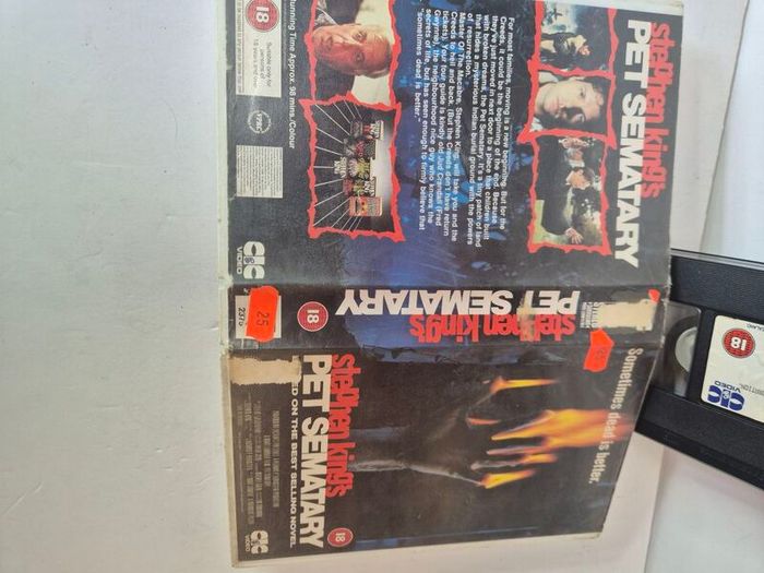 Stephen King's Pet Sematary VHS (1989)  Original Big Box Ex-Rental (Rare Cult Horror)
