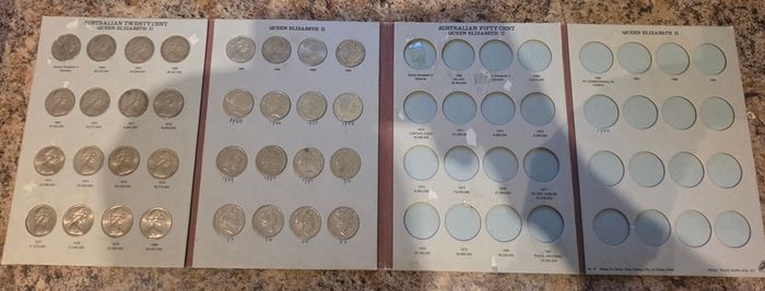 Australia 20 and 50 Cent Coin Album in Presentation Holder