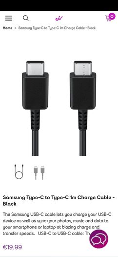 Samsung Type-C to Type-C Charge Cable