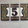 House Number - Spanish ceramic tile house number (No. 5) Image 2