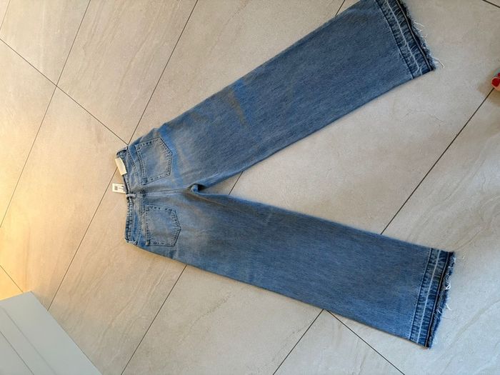 Luxury designer LAgence ladies blue denim wide leg jeans BRAND NEW