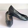 Hush Puppies Candid Pump Bit Black Leather Wedge Shoes UK3 EU36 New Boxed  CAN POST Image 9