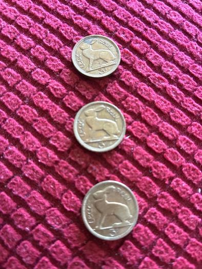 Irish Leat Reul/3d Coins