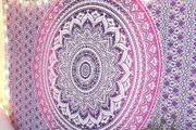 NEW SALE | Indian Cotton Pink Purple Tapestry Mandala Wall Hangings- Tapestry For Bedroom - Indie Wall Tapestry Hippie Room Decor - Boho Small Tapestrys Aesthetic 30x40 Inches