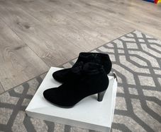 Black suede ankle boots