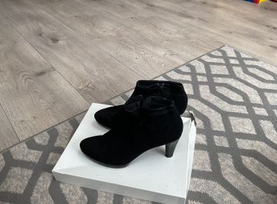 Black suede ankle boots