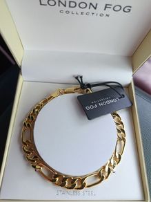 London Fog Gold link 8 inch Unisex Bracelet
