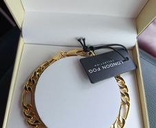 London Fog Gold link 8 inch Unisex Bracelet