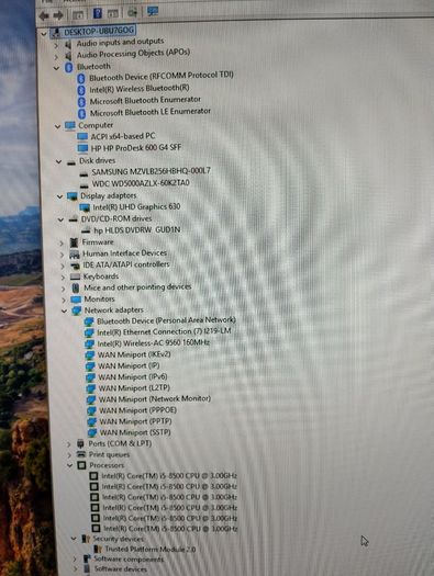 HP ProDesk 600 G4 SFF (i5 8th Gen) and power cable