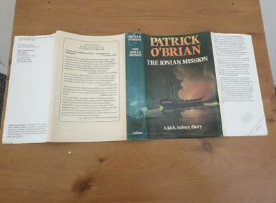 SCARCE The Ionian Mission Patrick O'Brian 1st Edition UK Collins 1981 Dust Jacket ONLY no book