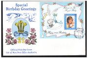 1982 Isle of Man 21st Birthday of the Princess of Wales and Birth of Prince William Miniature Sheet Stamp First Day Cover (FDC)