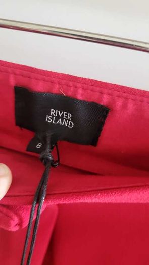 River Island red crop frill details pants Sz 8UK - Bnwt Rrp 34 Sterling