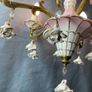 FLASH SALE ! Was 350 Now 250 ! Lovely Spanish Antique Bronze and Ceramic Chandlier. Image 4