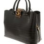 DUNE Black Reptile Effect Tote Bag Image 2
