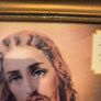 Vintage Sacred Heart Blessing Framed Image 6