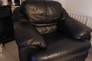 black leather armchair