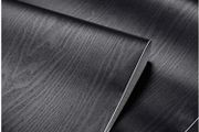 60 x 300cm Black Wood Grain Wallpaper Stickers Self Adhesive Contact Paper PVC Thickened Durable Wallpaper Textured Background