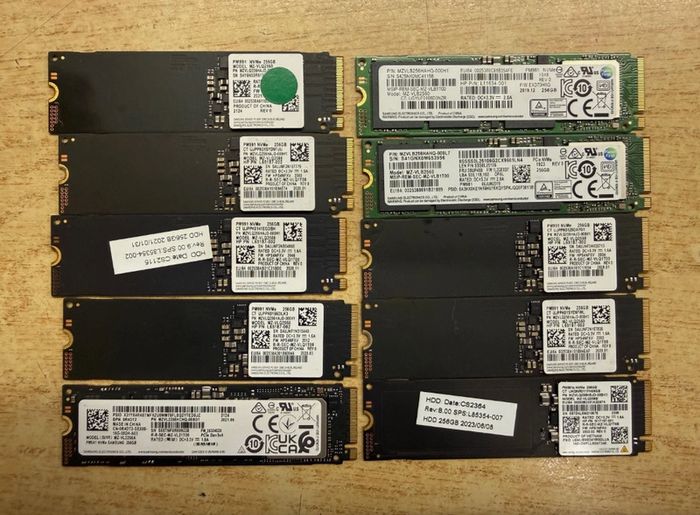 Mixed Brand 256GB M.2 NVMe SSD 2280 SSD Solid State HP Dell Lenovo