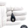 Vintage 925 Sterling Silver Black Resin Flower Necklace Image 7