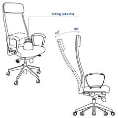 IKEA MARKUS office chair in Vissle dark grey, in good condition.