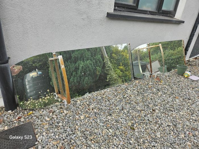 Mirrors large barber or outdoor feature garden mirrors x2
