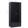 Wardrobe High Gloss Black 90x52x200 cm Chipboard Image 8