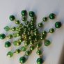 Vintage brooch - a cluster of emerald-green beads. Image 6