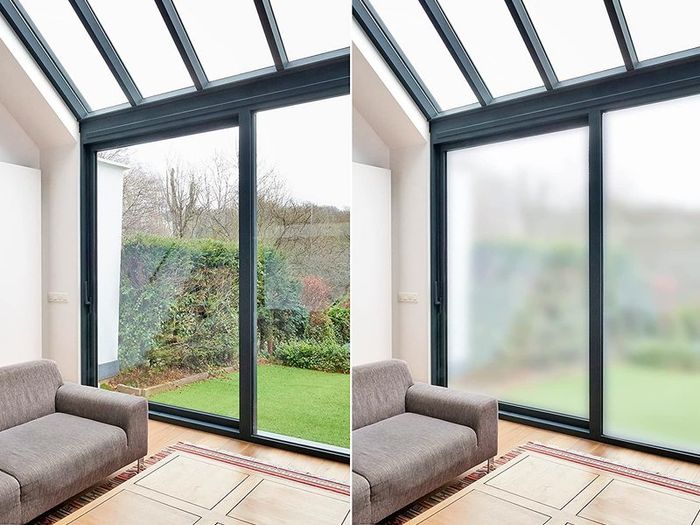 Privacy Window Film Self Adhensive Frosted Glass Film Opaque No Glue Static Cling Sticker for Office, Bathroom Living Room and Kitchen