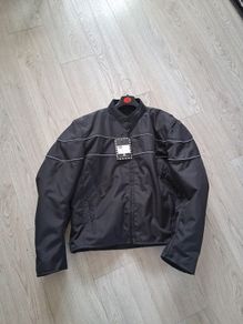 Motorbike jacket with tags
