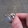 Vintage Rainbow Moonstone Sterling Silver Ring(9.5 g) Image 5
