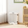 Freestanding Dog Gate with Support Feet, for Doorframes, Hallways, Stairs, 258 x 30 x 61 cm, White Image 5